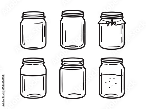 Mason Jar Clean Vector Art