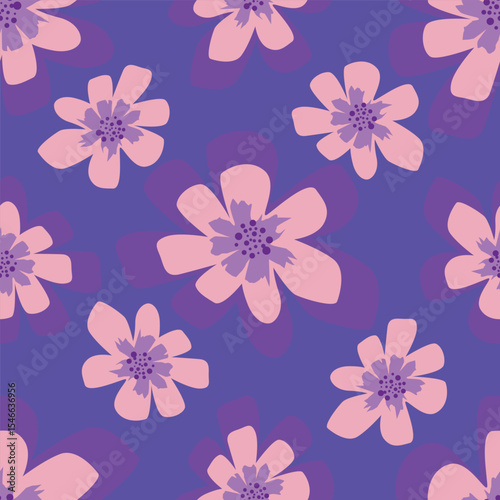 Cute feminine seamless watercolor pattern with little tiny wildflowers, hand drawn