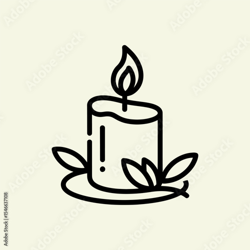 Candle relaxation icon vector design, Health and wellness concept icon