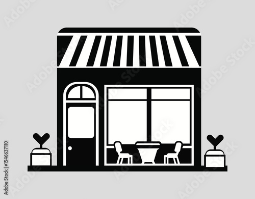 Restaurant icon bakery shop silhouette vector design