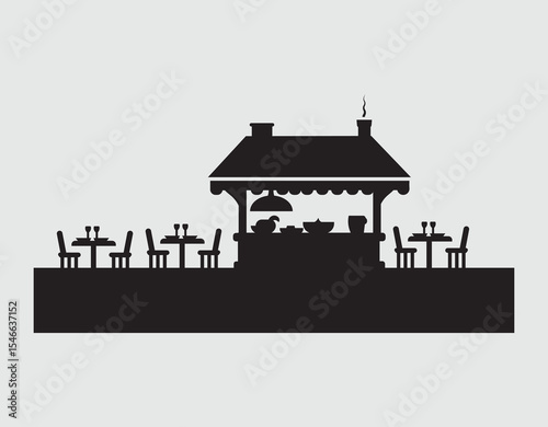 Restaurant business graphic flat vector design