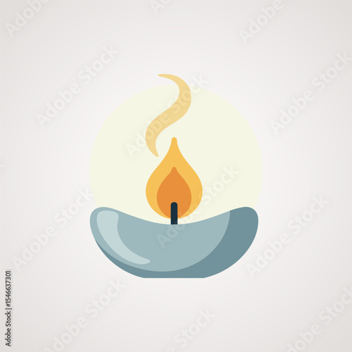 Candle relaxation icon vector design, Health and wellness concept icon