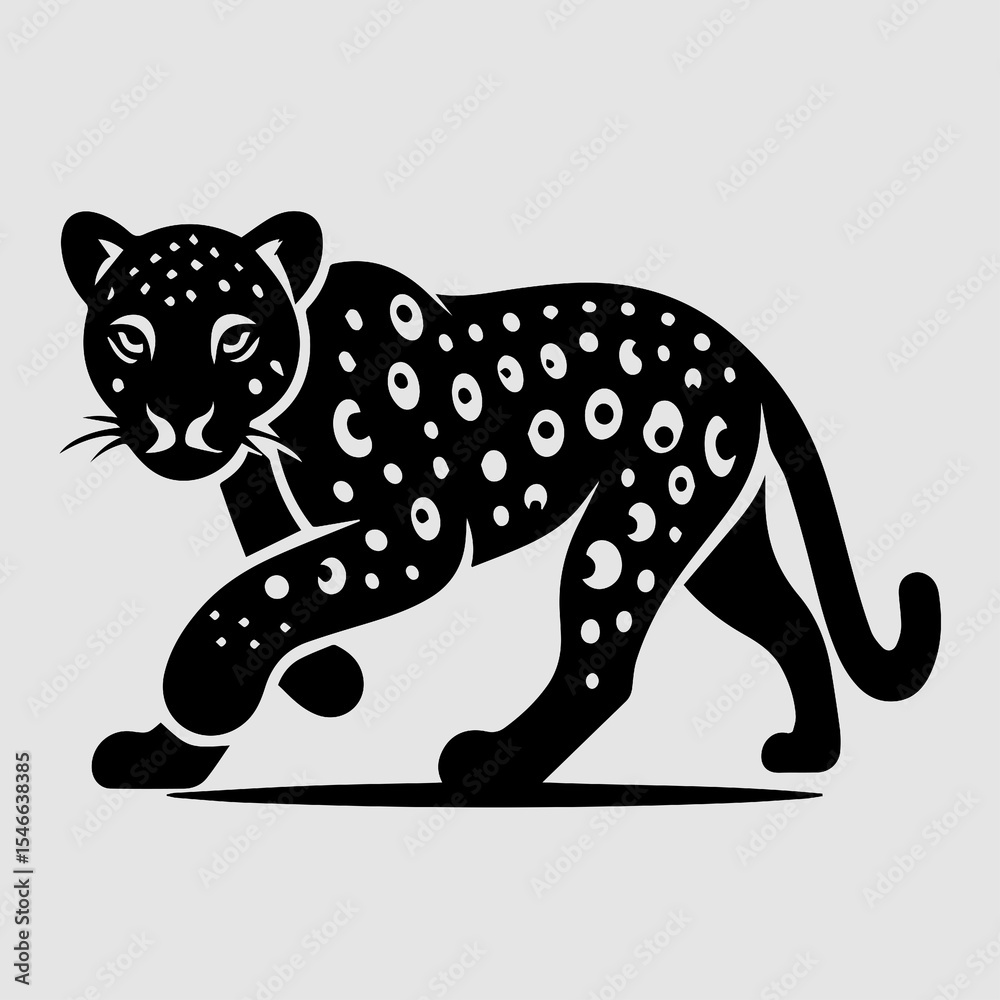 Obraz premium Hand drawn Leopard illustration