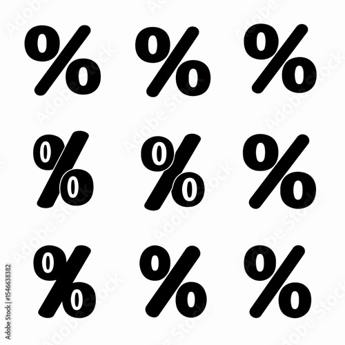 Percentage symbols arranged in a grid pattern