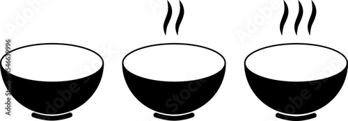 Soup Bowl Icon – Flat Vector Illustration of Hot Food Symbol, EPS-10