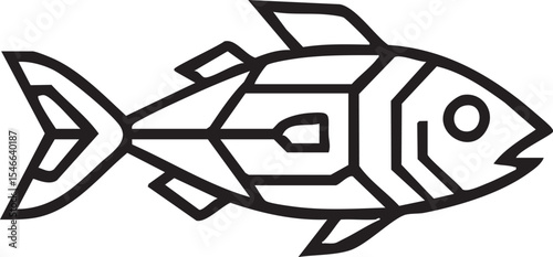 Geometric fish icon