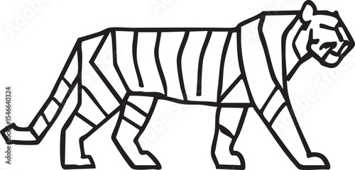 Geometric tiger icon
