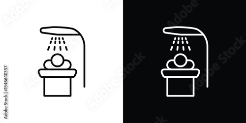 Solarium icon in black. flat graphic vector icon