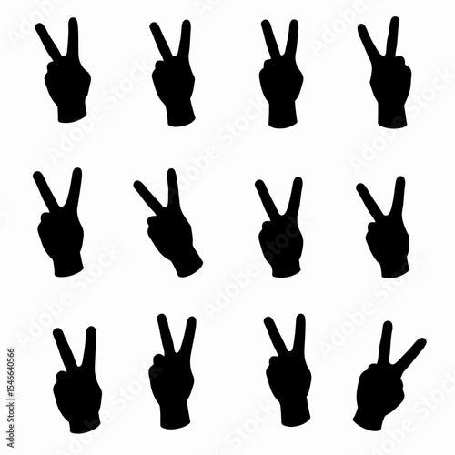 Peace sign hand gestures symbols pattern