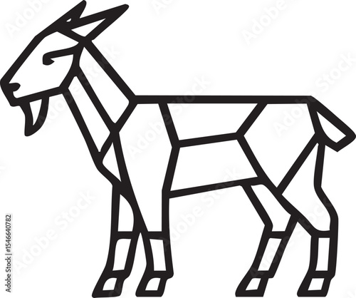 Geometric goat icon