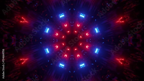 Modern Blue and red Abstract colours tunnel Looping Background