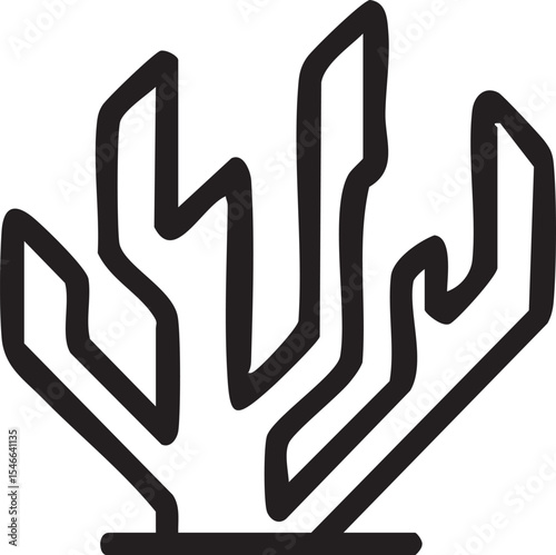 Geometric coral icon