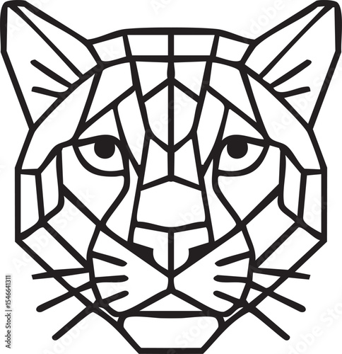 Geometric tiger face