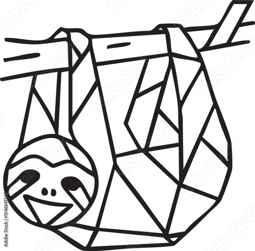 Geometric sloth icon