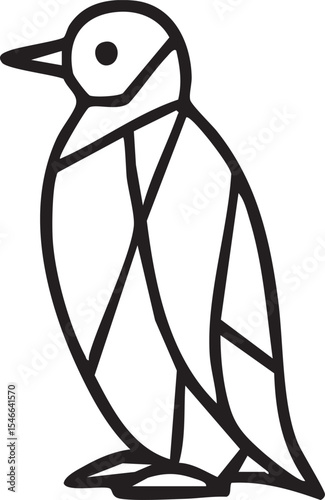 Geometric penguin icon