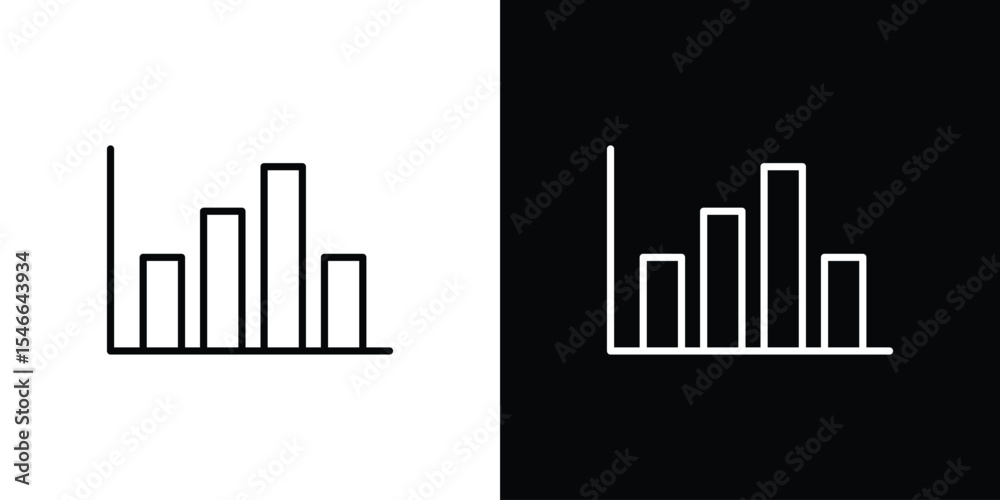 Obraz premium Stats icon in black. flat graphic vector icon