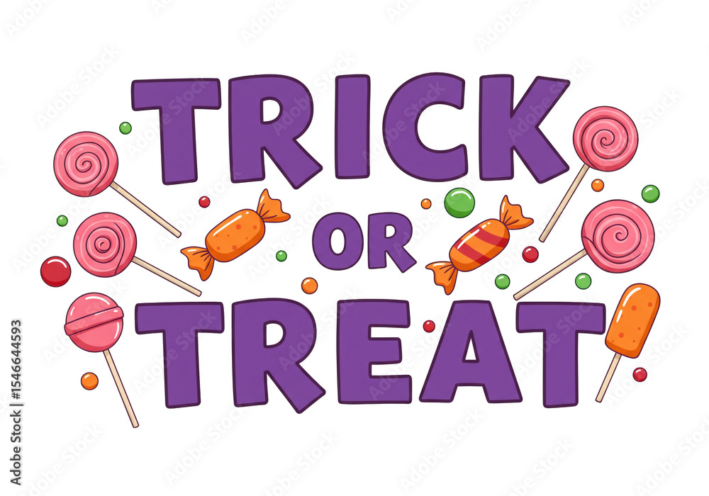 Fototapeta premium The words are in large, stylized, purple capital letters