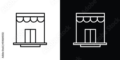 Store icon in black. flat graphic vector icon