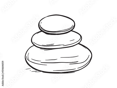 Colorful pastel pebble illustration