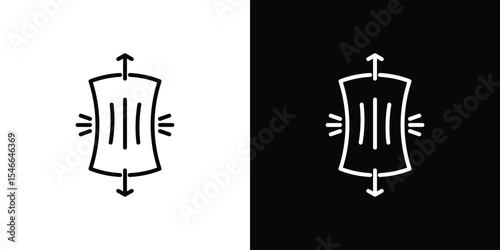 Stretching icon in black. flat graphic vector icon
