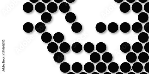 Black tiles wall. round marble textures, ball tiles. Top view pavement circle block black texture with seamless patterns floor background. Air Bubble wrap texture background. Textured Background.