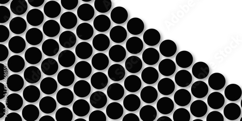 Black tiles wall. round marble textures, ball tiles. Top view pavement circle block black texture with seamless patterns floor background. Air Bubble wrap texture background. Textured Background.