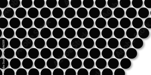 Black tiles wall. round marble textures, ball tiles. Top view pavement circle block black texture with seamless patterns floor background. Air Bubble wrap texture background. Textured Background.
