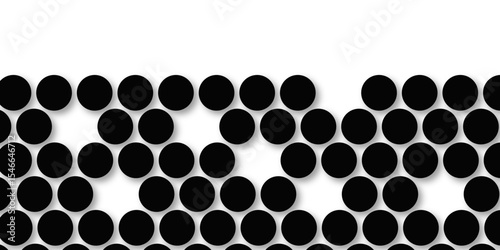 Black tiles wall. round marble textures, ball tiles. Top view pavement circle block black texture with seamless patterns floor background. Air Bubble wrap texture background. Textured Background.