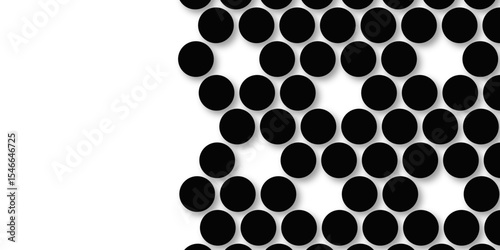 Black tiles wall. round marble textures, ball tiles. Top view pavement circle block black texture with seamless patterns floor background. Air Bubble wrap texture background. Textured Background.