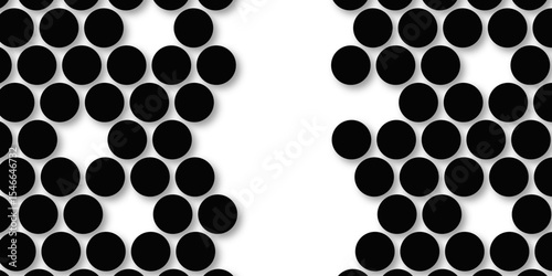 Black tiles wall. round marble textures, ball tiles. Top view pavement circle block black texture with seamless patterns floor background. Air Bubble wrap texture background. Textured Background.