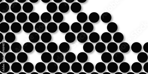 Black tiles wall. round marble textures, ball tiles. Top view pavement circle block black texture with seamless patterns floor background. Air Bubble wrap texture background. Textured Background.