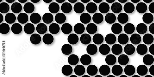 Black tiles wall. round marble textures, ball tiles. Top view pavement circle block black texture with seamless patterns floor background. Air Bubble wrap texture background. Textured Background.