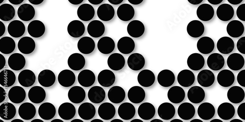 Black tiles wall. round marble textures, ball tiles. Top view pavement circle block black texture with seamless patterns floor background. Air Bubble wrap texture background. Textured Background.