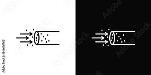 Suction process icon in black. flat graphic vector icon