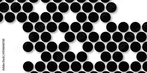 Black tiles wall. round marble textures, ball tiles. Top view pavement circle block black texture with seamless patterns floor background. Air Bubble wrap texture background. Textured Background.