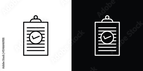 Summary icon in black. flat graphic vector icon