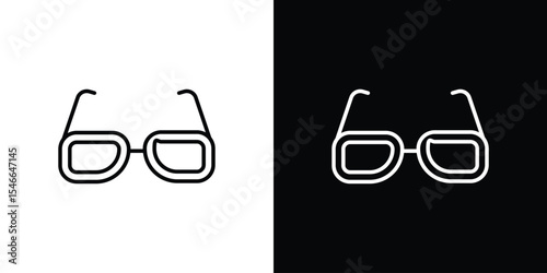 Sun glasses icon in black. flat graphic vector icon
