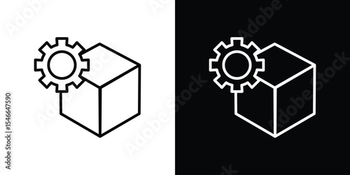 Supply chain icon in black. flat graphic vector icon