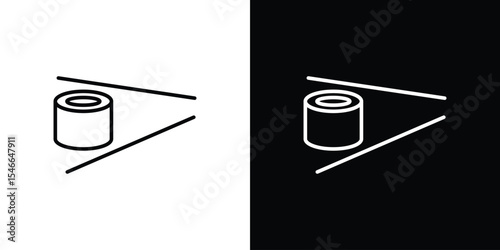 Sushi icon in black. flat graphic vector icon