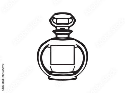 Perfume bottle outline drawing