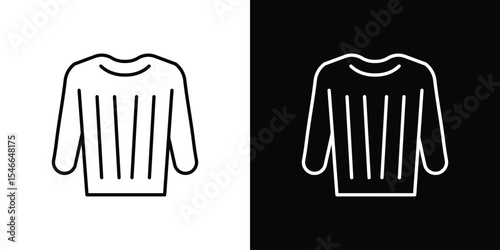 Sweater icon in black. flat graphic vector icon