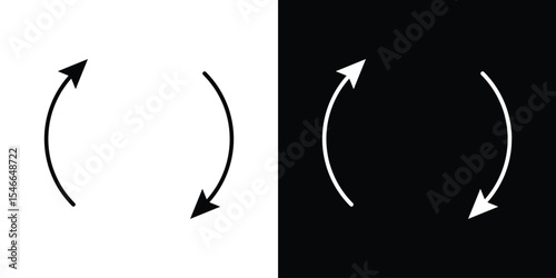 Synchronization icon in black. flat graphic vector icon