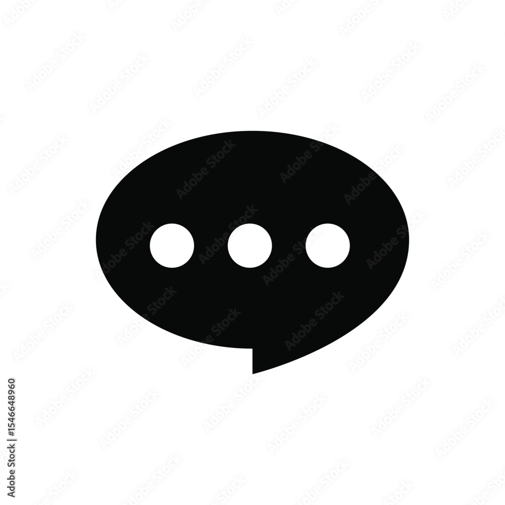 Fototapeta premium Black message icon vector