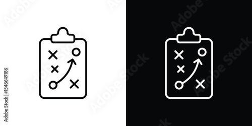 Tactics icon in black. flat graphic vector icon