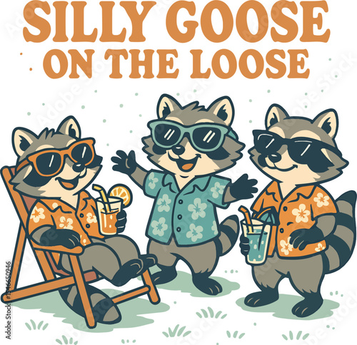 Silly Goose Png Summer Design T-SHIRIT