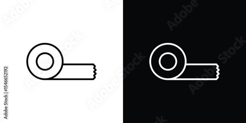 Tape icon in black. flat graphic vector icon