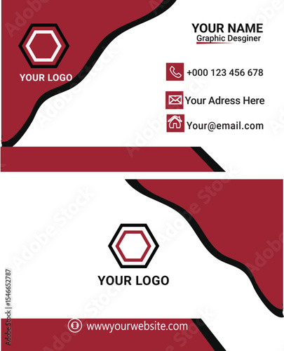 Business card design template, Clean professional business card template, visiting card, business card template.



