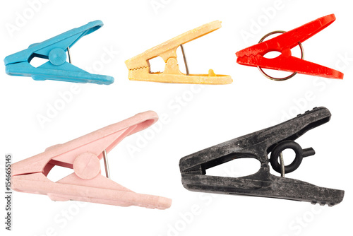 Clothes peg on white tool retro