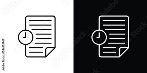 Temporary files icon in black. flat graphic vector icon