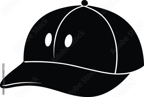 Sporty Cap Silhouette Sleek Design for Modern Style black
